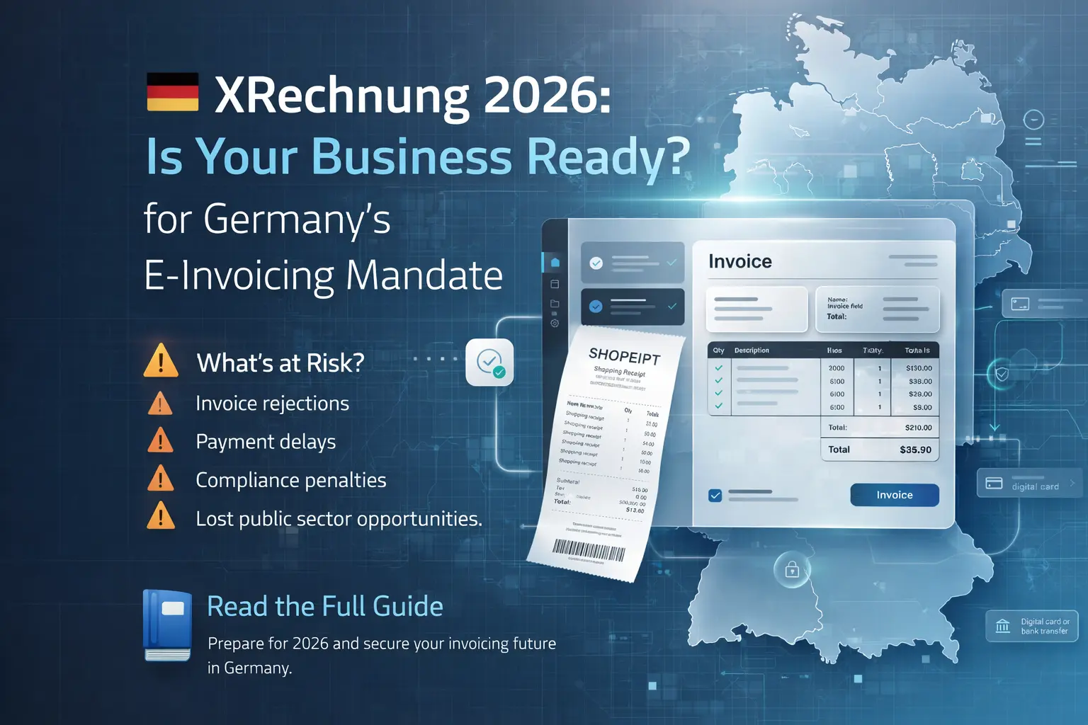 XRechnung 2026 Guide | Germany E-Invoicing Compliance & Requirements almanca blog kapak