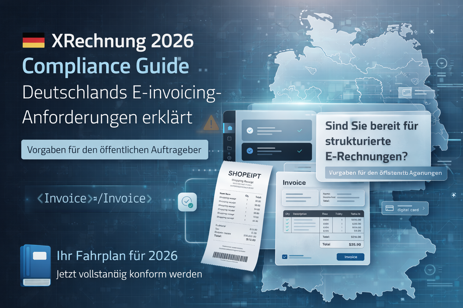 XRechnung 2026 Leitfaden | E-Rechnungs-Compliance & Anforderungen in Deutschland germany blog tasarımı